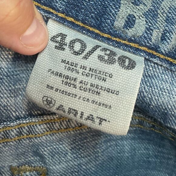 5 for $25🔥Ariat Denim Low-Rise Bootcut Denim Jeans Size 40X30 - Picture 11 of 12